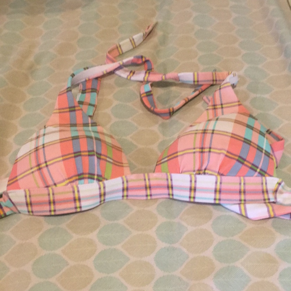 Plaid bikini top